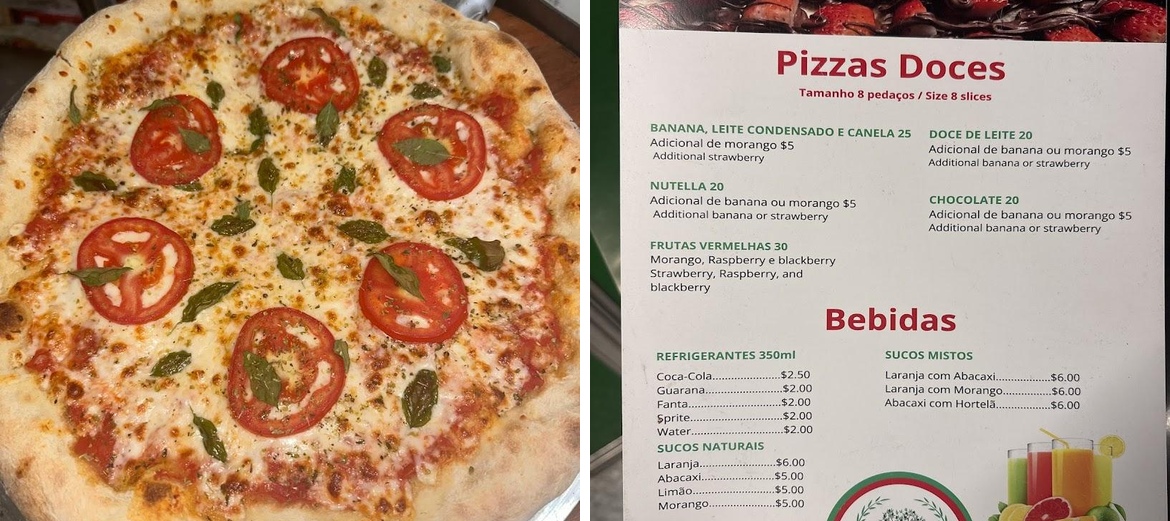 Oliveira's Pizza Menu